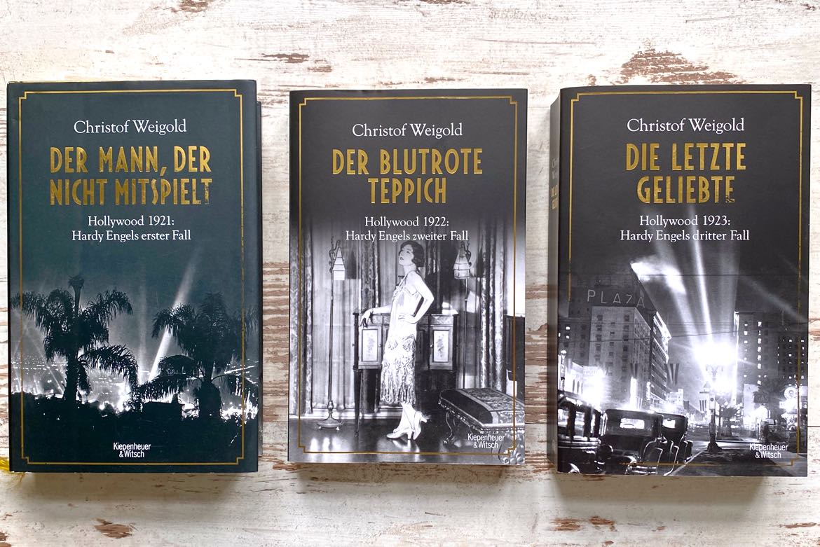 Hardy Engel Reihe von Christof Weigold. Der Mann, der nicht mitspielt. Der blutrote Teppich. Die letzte Geliebte.