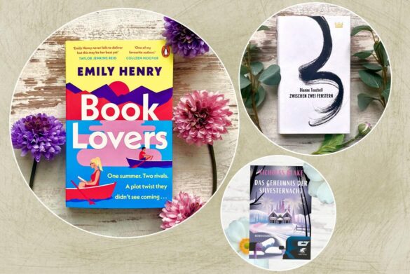 Kurzmeinungen zu den drei Büchern "Book Lovers", "Zwischen zwei Fenstern" und "Das Geheimnis der Silvesternacht".