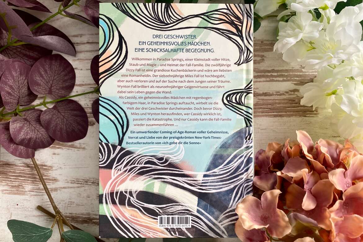 Buchrückseite mit Klappentext von Wenn unsere Welt kippt von Jandy Nelson