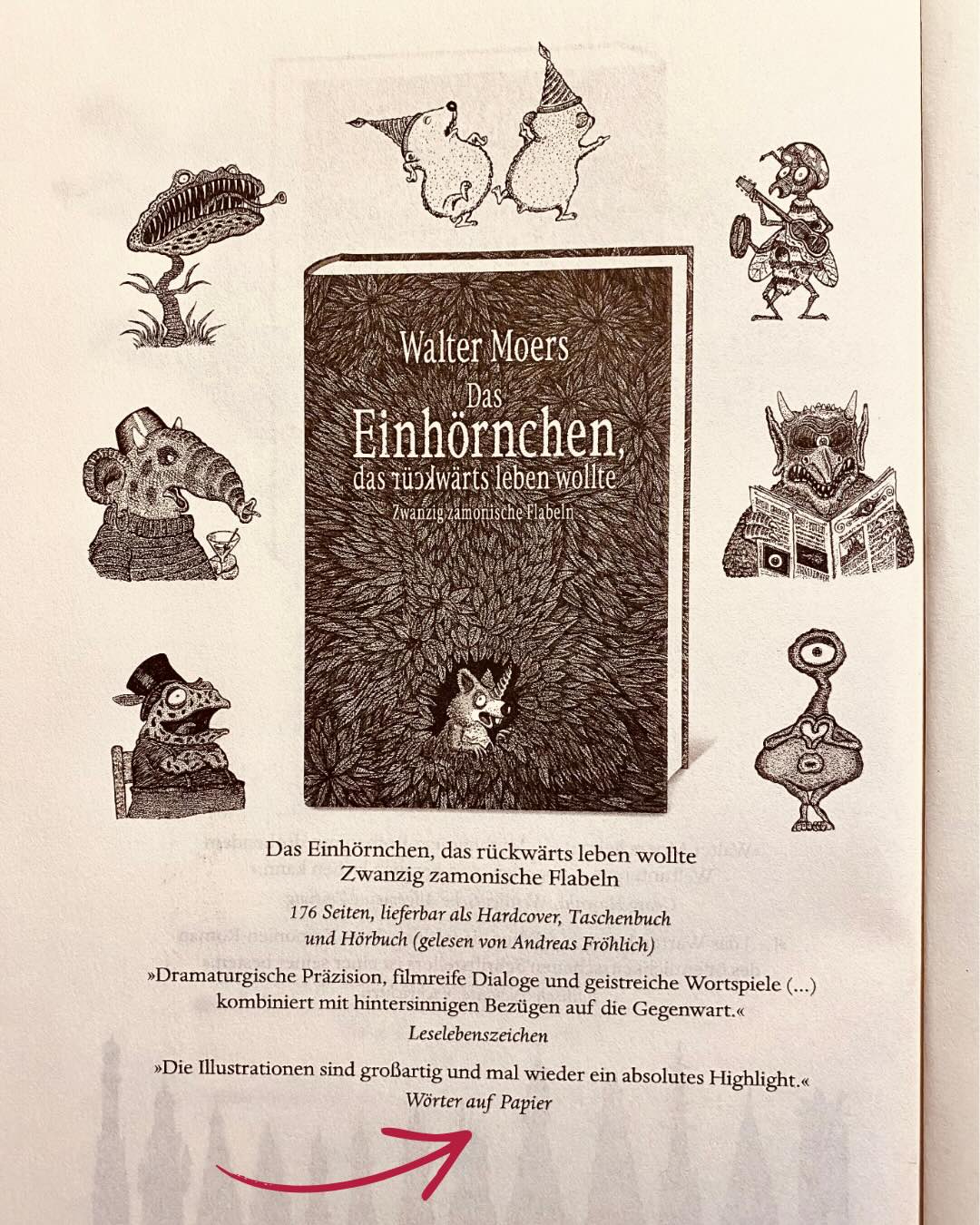 Mein Zitat in Qwert von Walter Moers